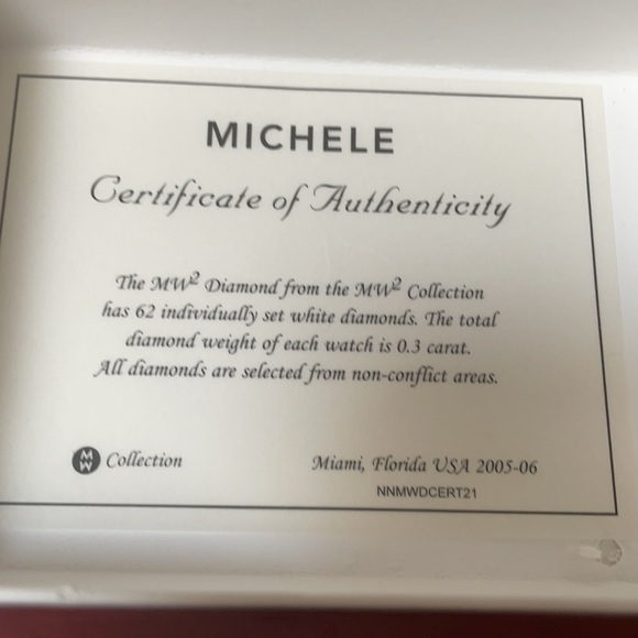 Michele CXS Diamond Watch with NEW Battery main image 15